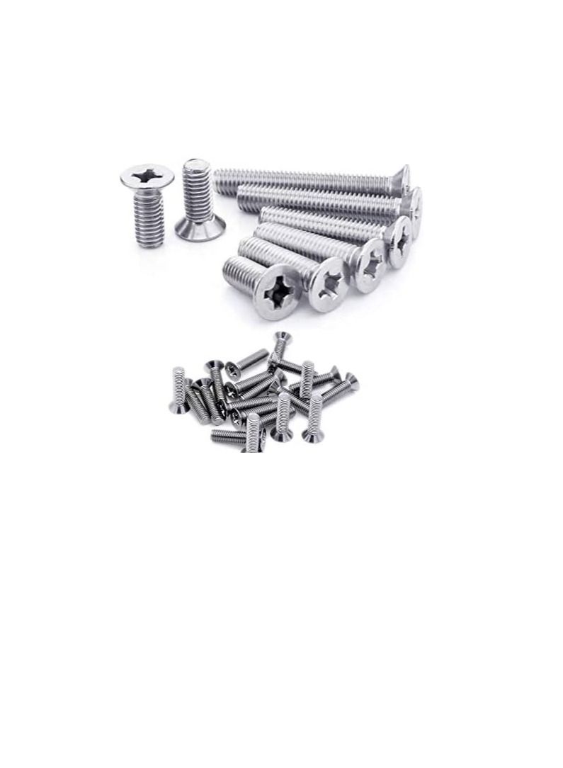 Machine Screw CSK Philip & Countersunk Head for DIY Electrical & Kitchen Furniture Pull Cabinet Door Handles Pack of 25 (M5 X 30 MM) - Image 1
