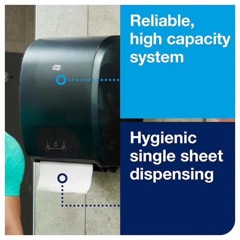Tork Tork Mechanical Hand Towel Roll Dispenser Black H71 Durable Hygienic OneataTime dispensing 772728  - Image 2