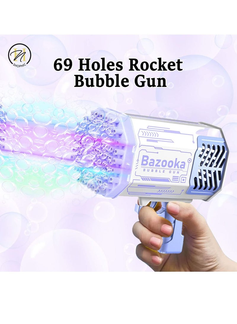 Gonice 69 Holes Machine - Bubble Gun for Kids (Purple)  - Image 1