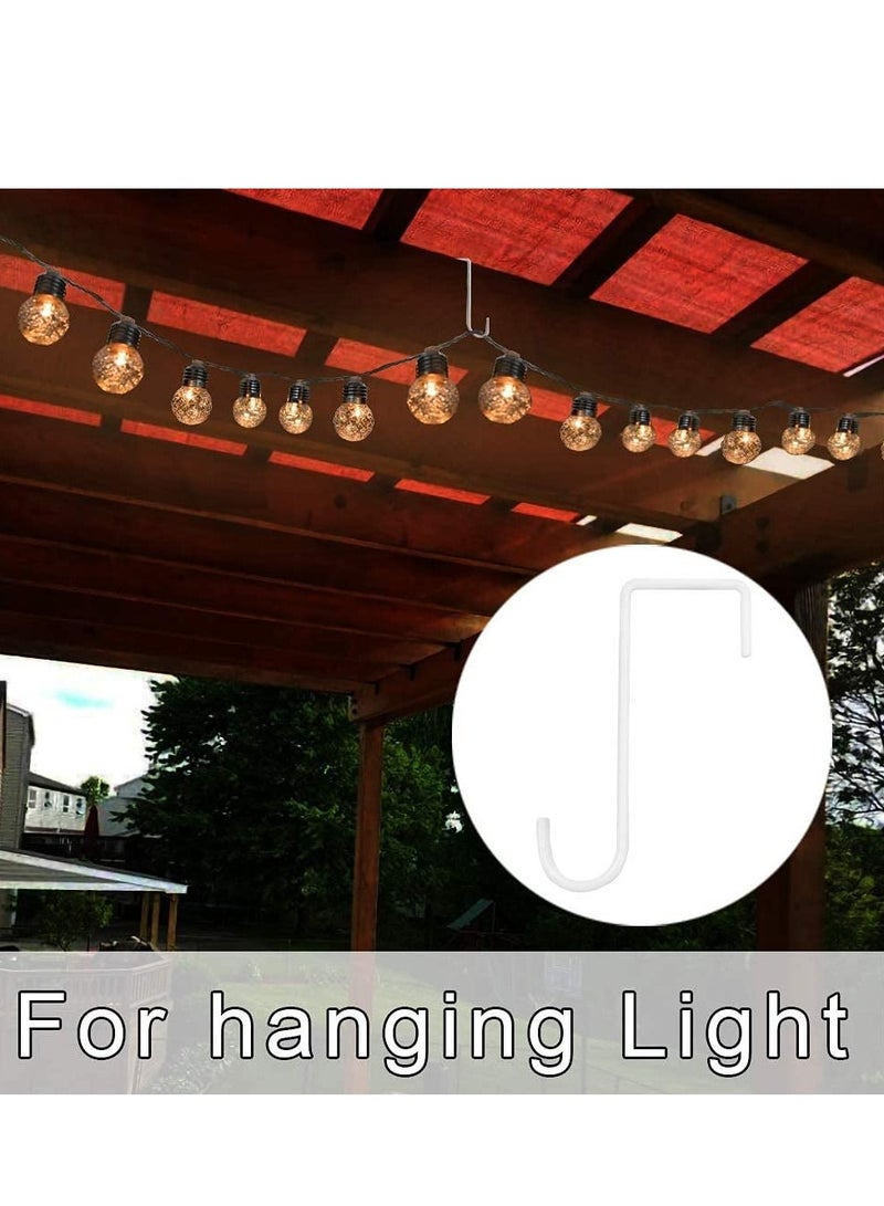 KASTWAVE 8 Pack Vinyl Fence Hooks 2 x 6 Inch Patio Hangers White Powder Coated Steel Fence Hangers for Hanging Plants Planters Bird Feeders Lights Pool Tools - Image 3