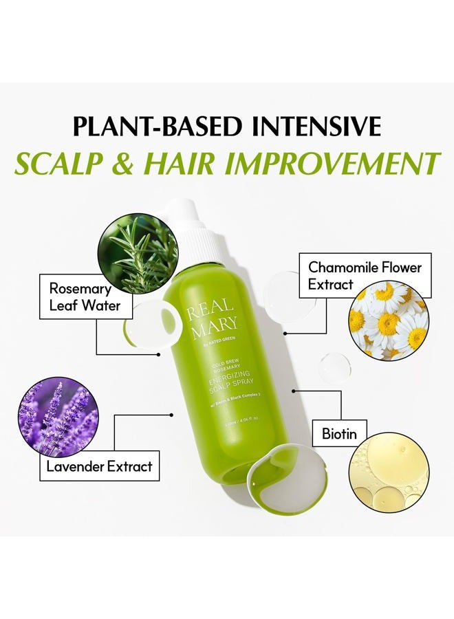 RATED GREEN REAL MARY Energizing Biotin Hair Growth Spray for Thinning Hair and Scalp for Men & Women - Rosemary and Ginger Scalp Spray | 4.06 fl oz - Image 5