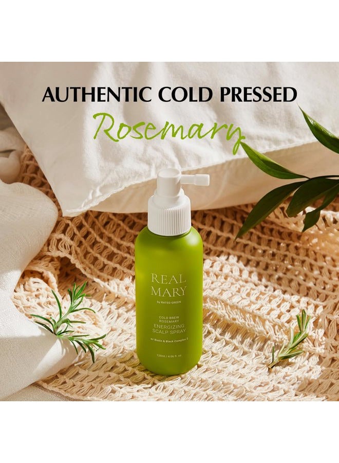 RATED GREEN REAL MARY Energizing Biotin Hair Growth Spray for Thinning Hair and Scalp for Men & Women - Rosemary and Ginger Scalp Spray | 4.06 fl oz - Image 2