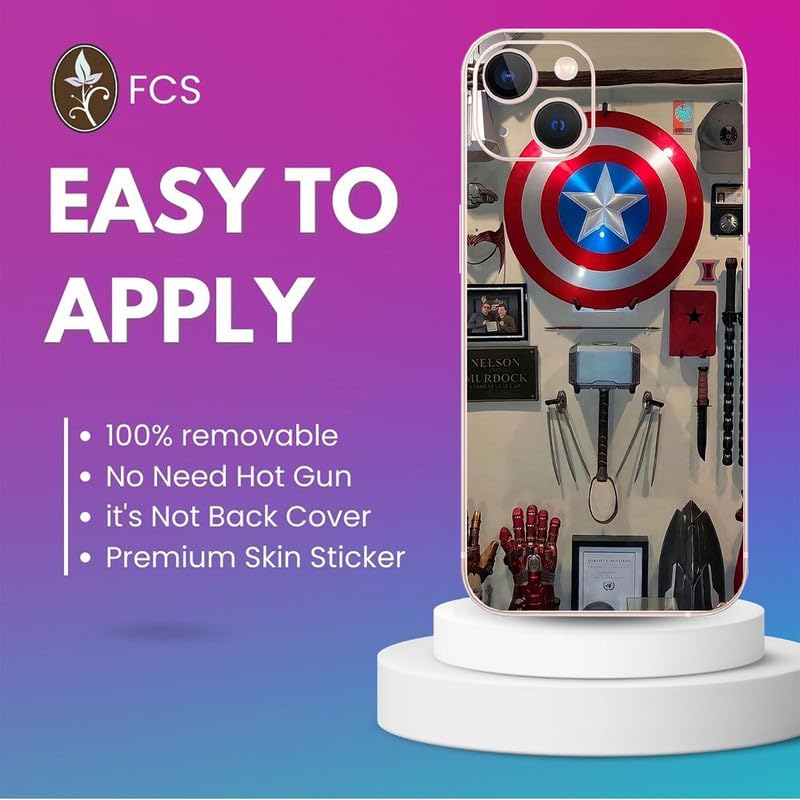 FCS Printed Designer Vinyl Mobile Back Skin Sticker for Samsung Galaxy A34 (Heros -50) - Image 4