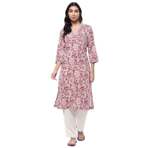 Biba Falsa Cotton Straight Kurta - Image 1