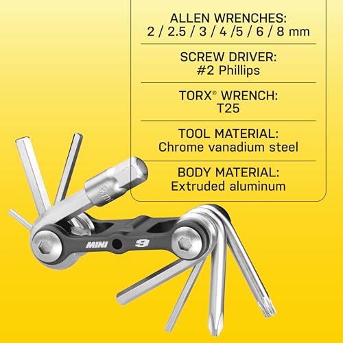 Topeak The Mini 9-Function Bicycle Tool - TT2409 , Black/Silver, L x W x H ﻿﻿﻿﻿6.6 x 3.1 x 2cm / 2.6” x 1.2” x 0.8” - Image 3
