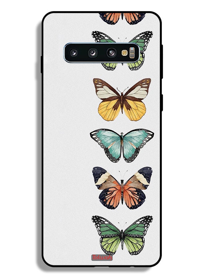 Tolwak Samsung Galaxy S10 Plus Protective Case Cover Four Butterflies - Image 2