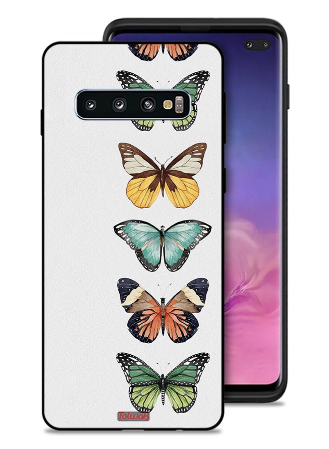 Tolwak Samsung Galaxy S10 Plus Protective Case Cover Four Butterflies - Image 1