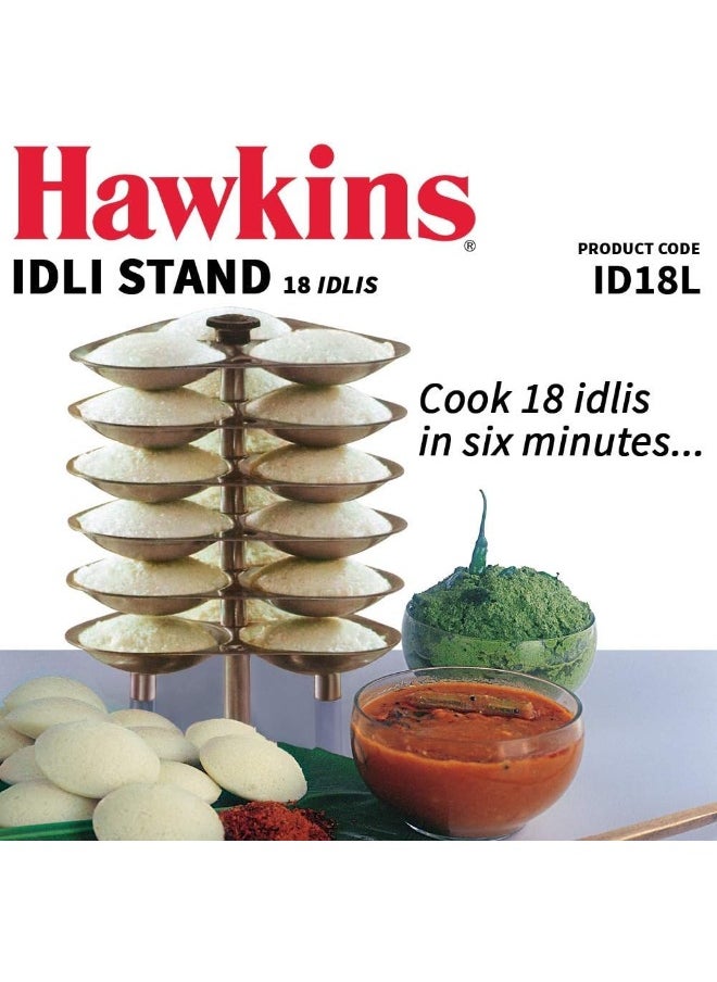 Hawkins - 18 Pieces,Aluminium Idli Stand,For 6.5 Litres Pressure Cooker,Silver - Image 1