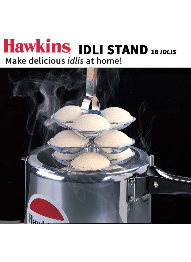 Hawkins - 18 Pieces,Aluminium Idli Stand,For 6.5 Litres Pressure Cooker,Silver - Image 1