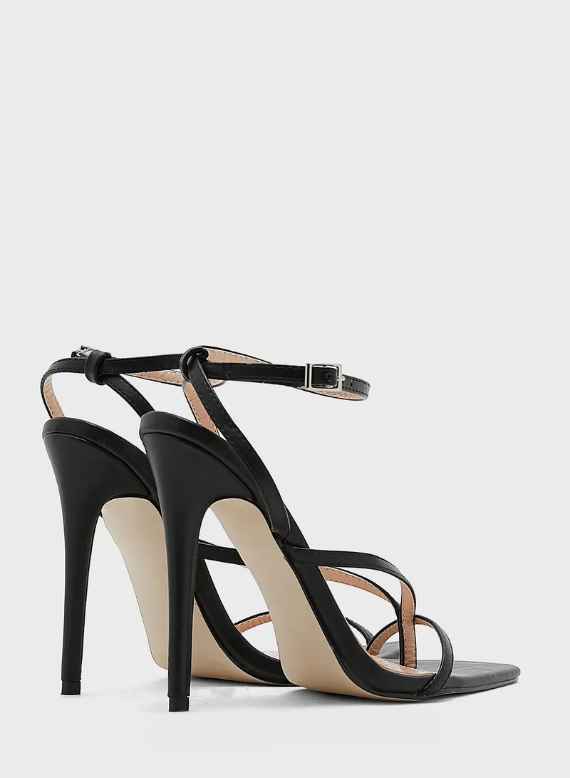 Ginger Pointed Toe Strappy Heeled Sandal