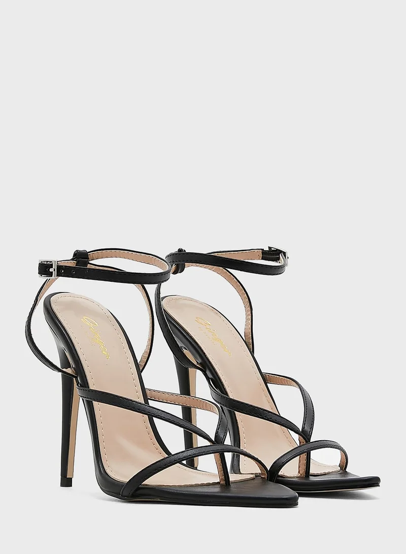 Ginger Pointed Toe Strappy Heeled Sandal