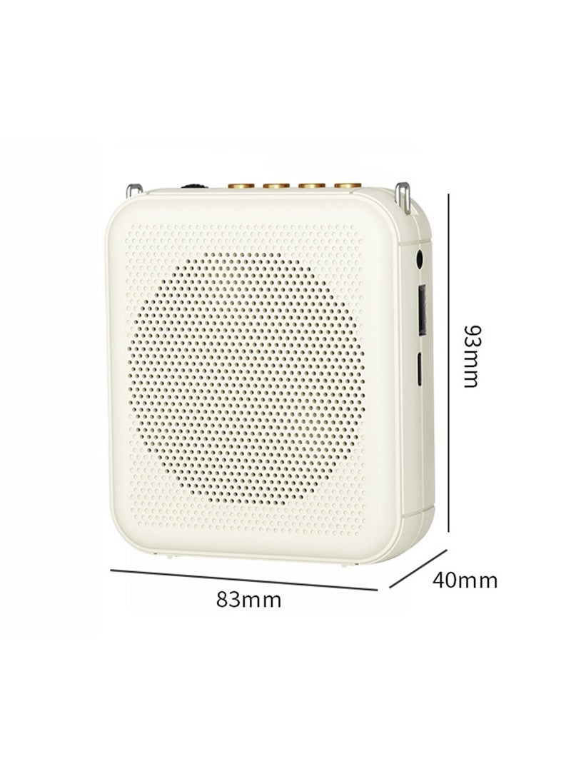 Voice Amplifier with Wired Microphone Headset Portable Rechargeable PA System Speaker Personal Microphone Speech Amplifier Loudspeaker for Teachers Tour Guides/Coaches Metting/Yoga/Fitness (White) - Image 5