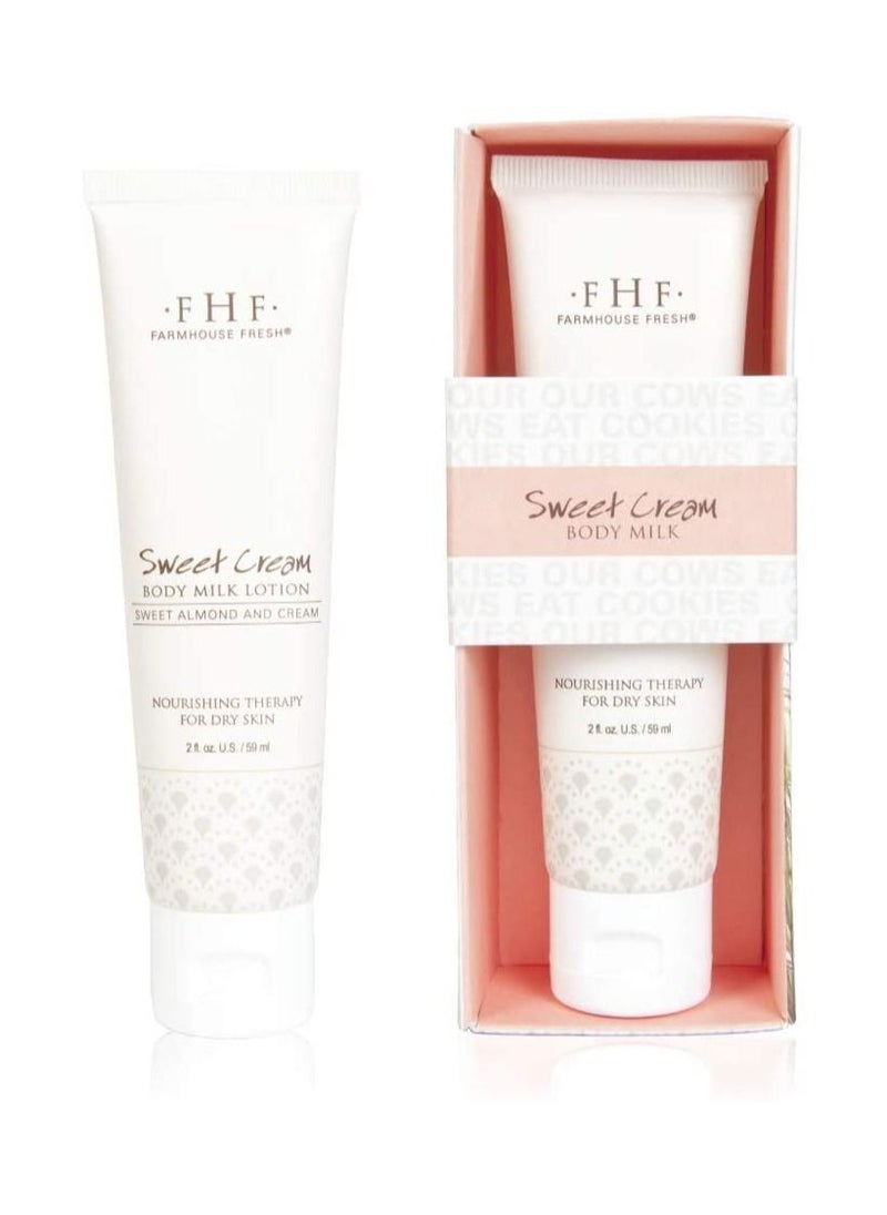 FarmHouse Fresh Farmhouse Fresh Sweet Cream Body Milk Lotion – 10oz. Body Moisturizer for Women, Vegan, Sulfate-Free, Paraben-Free, Body Milk Cream with Almond Oil  - Image 1