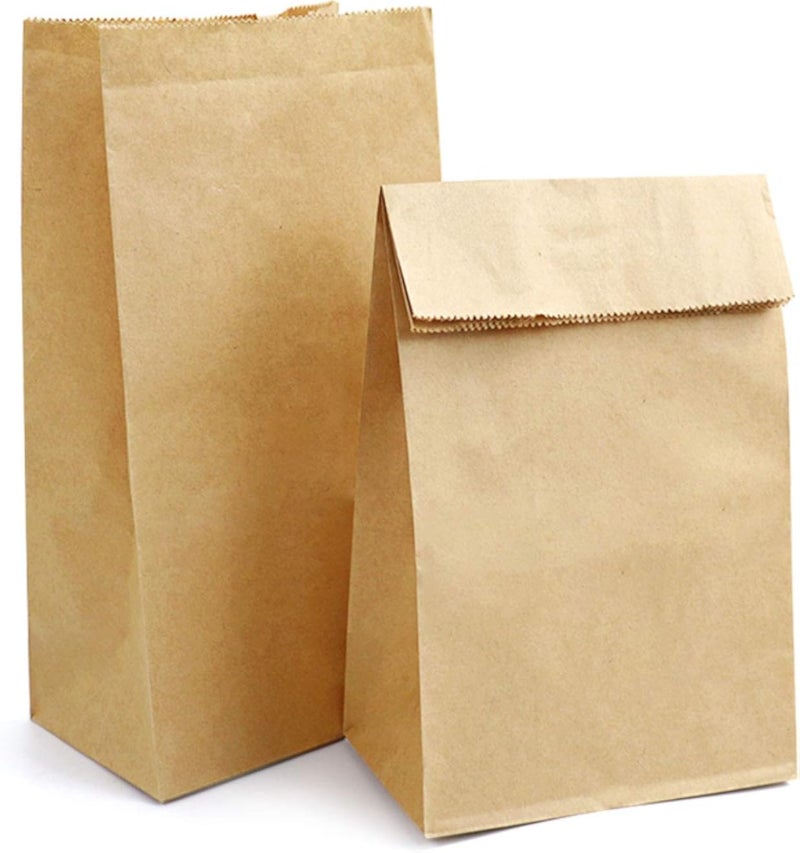 كسلونج بروون كرافت بابير أكياس, 50بكس, قابل لإعادة الاستخدام, فولديد بابير, بروون, فولد توب, 5.1كس3.1كس9.4 ينكه, 4 لب كاباكيتي, سمالل لونكه & جروكيري أكياس