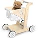 Asweets 2 in 1 Wooden Baby Walker Push and Pull Doll Stroller Shopping Cart Learning Walker for Boys and Girls Sit Stand Learning Toddler Toy Grey - Image 2