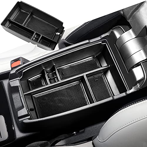 TACOBRO Center Console Organizer Tray Compatible with Ford Escape 20202024 2025 and 2021 2022 2023 2024 2025 Bronco Sport CX430 4Door Not for U725 2Door Secondary Storage Armrest Box  Black