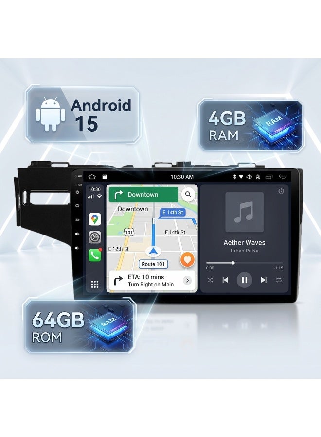 أندرويد سيارة نظام الملاحة GPS لهوندا تناسب جاز 2014-2018 LHD واي فاي بلوتوث شاشة لمس Carplay - Image 3