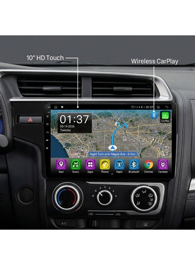 أندرويد سيارة نظام الملاحة GPS لهوندا تناسب جاز 2014-2018 LHD واي فاي بلوتوث شاشة لمس Carplay - Image 2