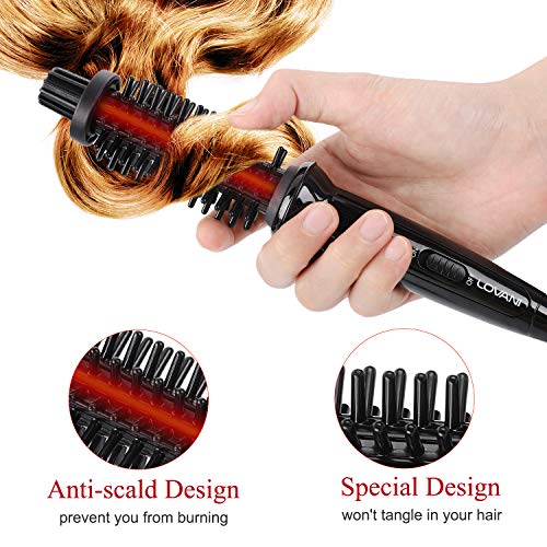 LOVANI Mini Travel Curling Iron Brush 3/4 Inch, Small Curling Brush for Short Hair, Bangs & Fine Hair, Portable Anti-Scald Hot Curler, Dual Voltage with Travel Bag - Image 5