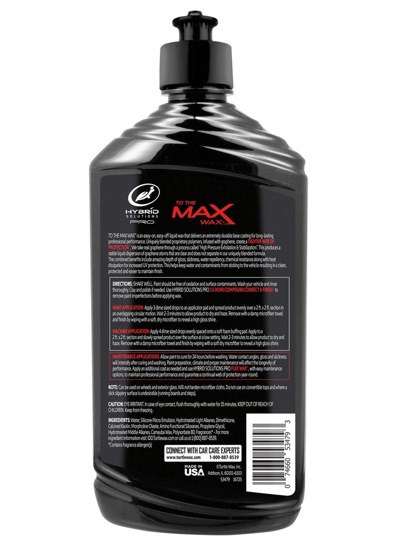 Turtle Wax Hybrid Solutions Pro Car Wax Graphene Infused Max Wax 414ml Tighter Web Of Protection