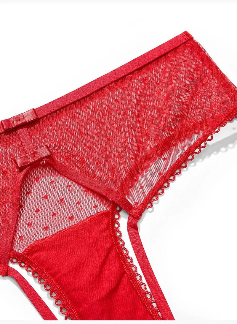 Victoria's Secret Point D'Esprit Ouvert Cheeky Panty