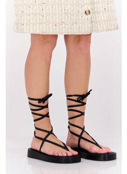 PUBLIC DESIRE Women  Toggle Closure Sandals, Black  - Image 2