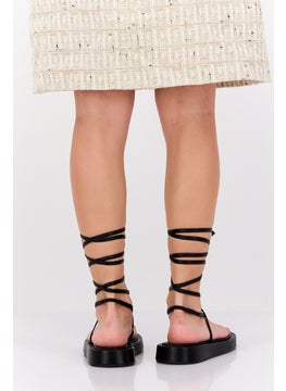 PUBLIC DESIRE Women  Toggle Closure Sandals, Black  - Image 3