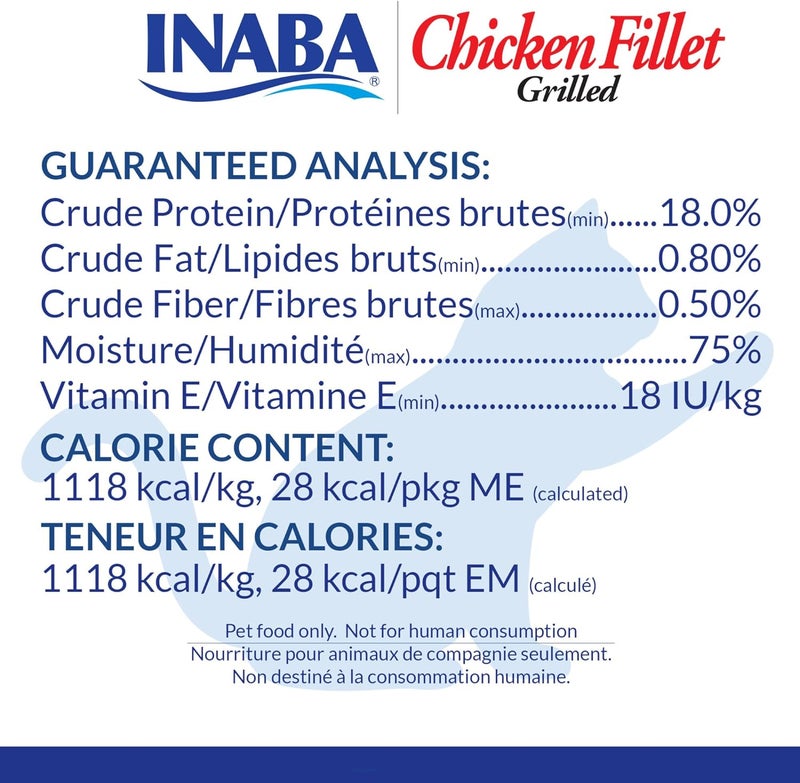 INABA Premium Grilled Chicken Fillet Cat Treats with Vitamin E and Green Tea Extract, 0.9 Ounce Each, Pack of 10, Variety Box 1 Count (Pack of 10) - Image 5