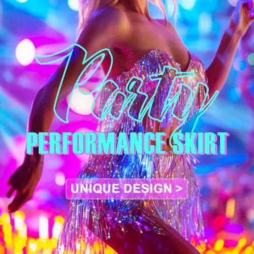 Zoestar Sequin Belly Dance Skirt Fringe Hip Scarf Festival Rave Outfits Skirts for Women (Silver) - Image 5