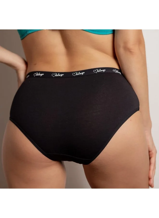 أدريا Set of 4 - Aadaraya Solid Hipster Briefs with Elasticated Waistband