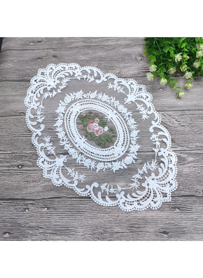 Retro Lace Placemats French Style Fashionable Embroidered Cup Table Mat vase mat - Image 2