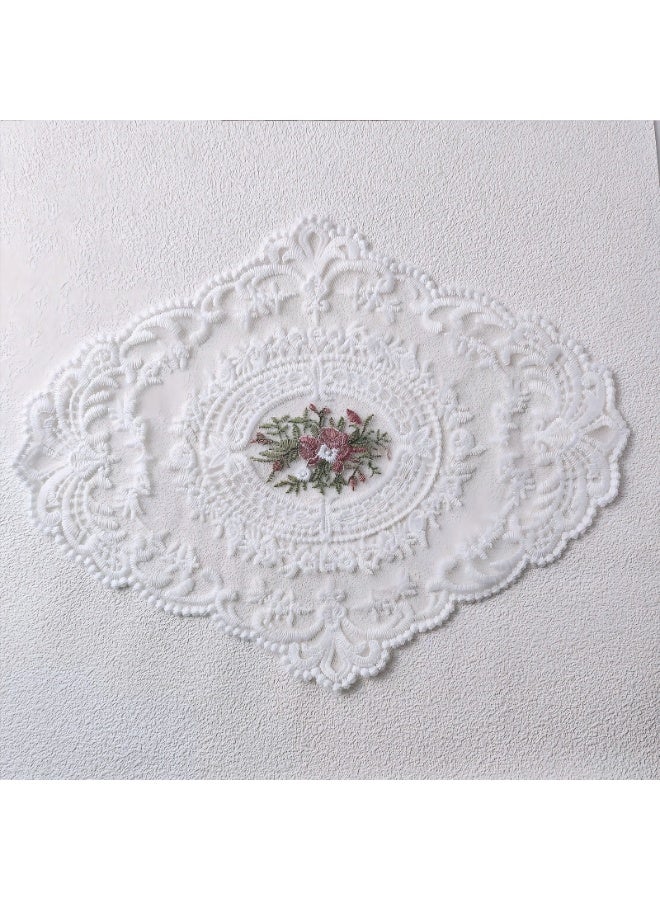 Retro Lace Placemats French Style Fashionable Embroidered Cup Table Mat vase mat - Image 4