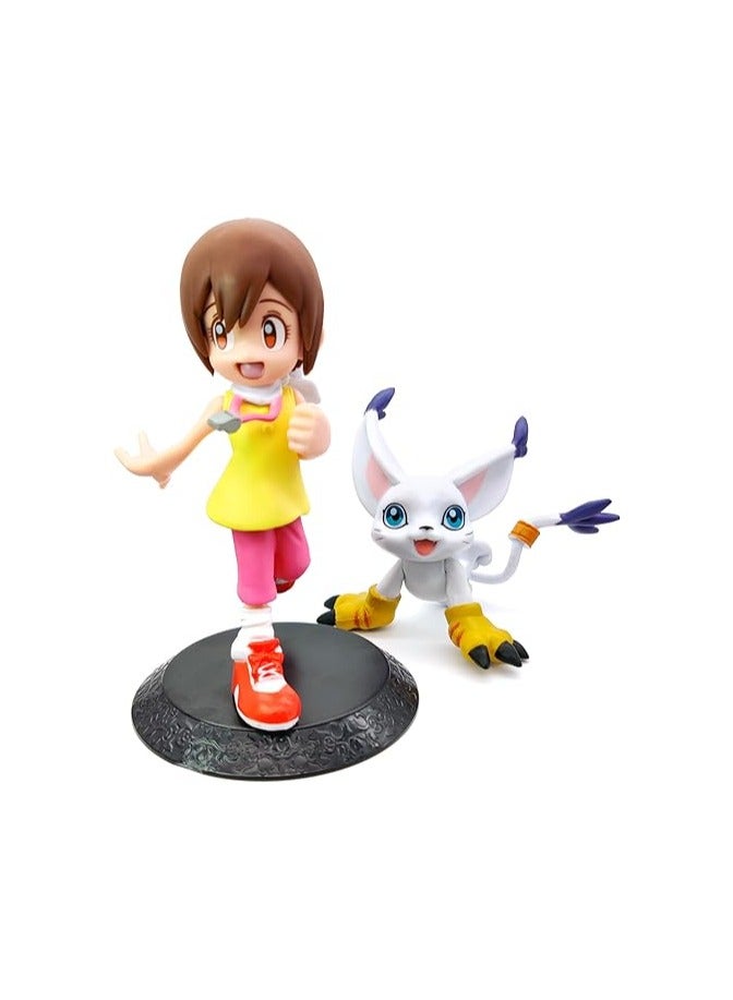Digimon Figure of Hikari Yagami Hind and the special Digimon from the anime Digital Heroes Digimon  - Image 1