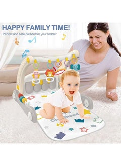 NAFEH Baby Walker 2 in 1 Piano Play Mat & Walker Push Walker  - Image 4