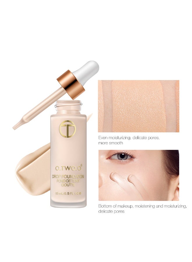OTWOO O.TWO.O Drop Foundation – Lightweight Oil Control & Full Coverage Makeup(#03,MEDIUM DEEP) - Image 3