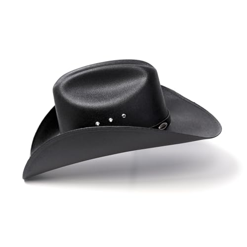 Western Express Kids' Straw Cattleman Cowboy Hat with Silver Conchos Hat Band - Authentic Cowboy and Cowgirl Hat for Boys and Girls - Western Straw Cowboy Hat for Kids - Image 5