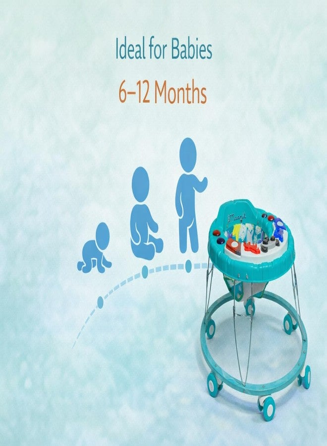 Maanit Baby Walkerr for Kids, Foldable Walkerr | Walkerr for Baby with Music & Light, | Walkerr for 6-12 Months Boy & Girl (Green) - Image 3
