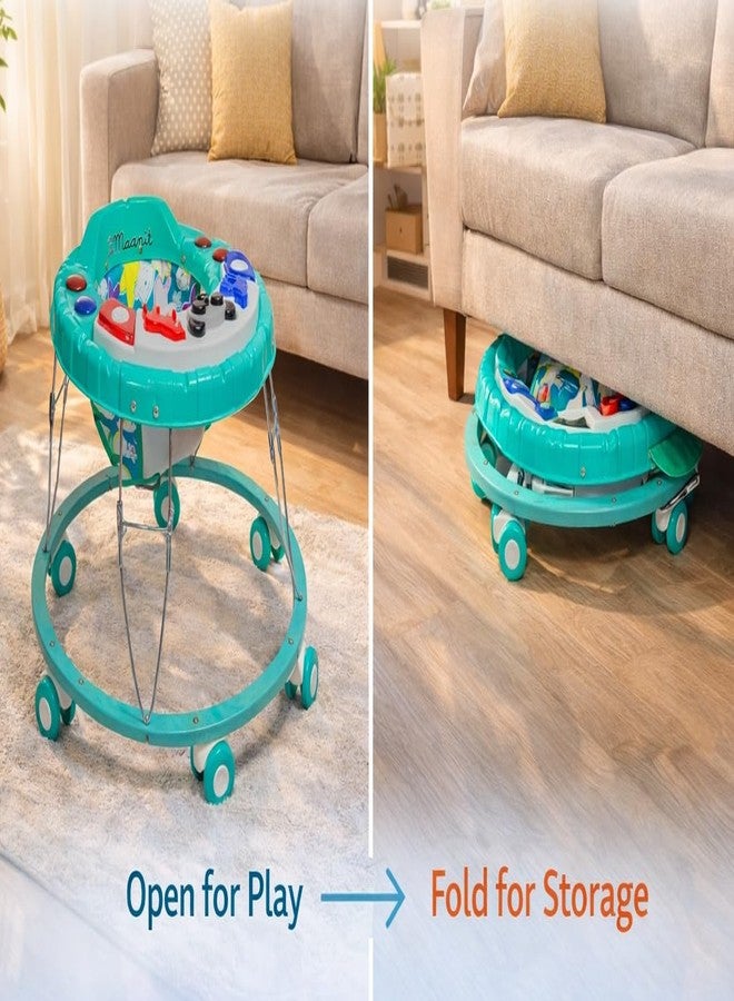 Maanit Baby Walkerr for Kids, Foldable Walkerr | Walkerr for Baby with Music & Light, | Walkerr for 6-12 Months Boy & Girl (Green) - Image 5
