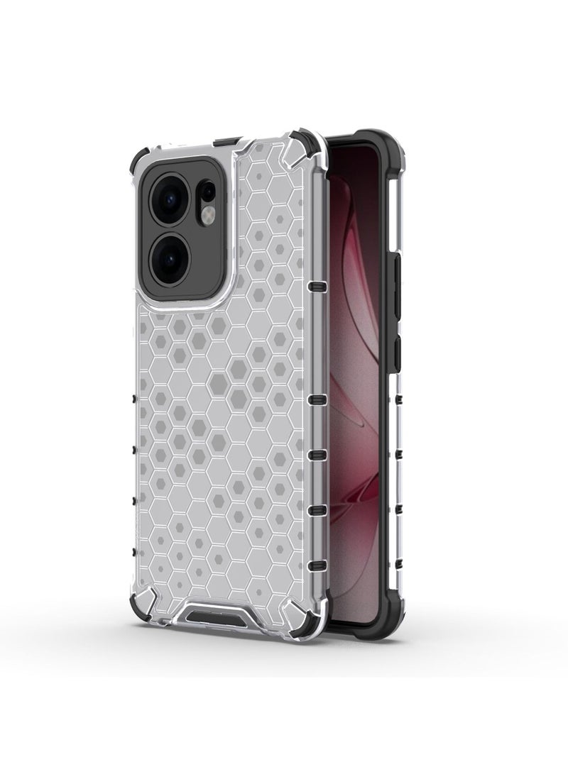 عام حافظة هاتف OPPO Reno13F الشفافة بخلايا النحل المزدوجة، غطاء شامل مع حماية رباعية الزوايا من السقوط لـ Reno13F - Image 4