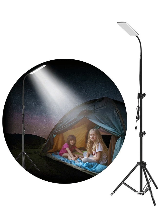 Work Lights with Stand for Camping,1680 Lumen , Adjustable Metal Telescoping Tr 6Ft, USB Interface Powered - Image 3