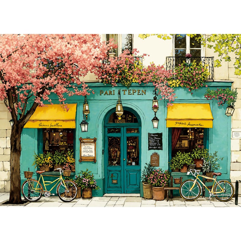 lamplig Jigsaw Puzzles for Adults 1000 Pieces Retro Flower Shop Puzzles 1000 Piece Hard Challenging Family Game Gift Vintage Puzzles with Letters on The Back 11 Poster 276x205 inch - Image 3