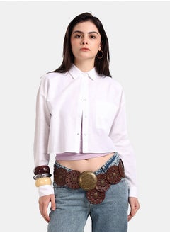 Carina Long Sleeves Cropped Shirt  - Image 1
