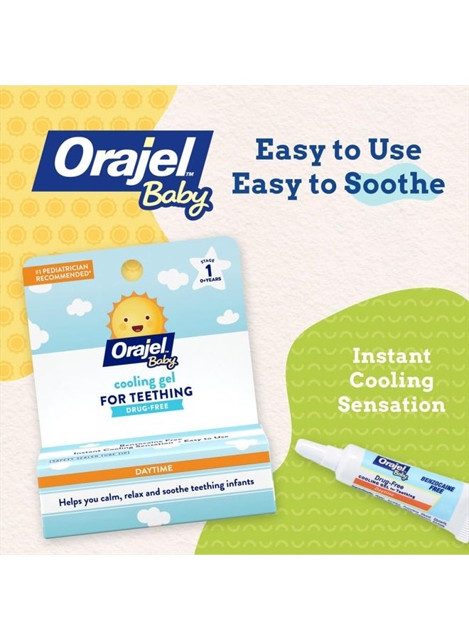 Orajel جل تبريد نهاري للأطفال لآلام التسنين، خالي من الأدوية، العلامة التجارية الموصى بها من قبل أطباء الأطفال لآلام التسنين*، أنبوب 0.33 أونصة - Image 2