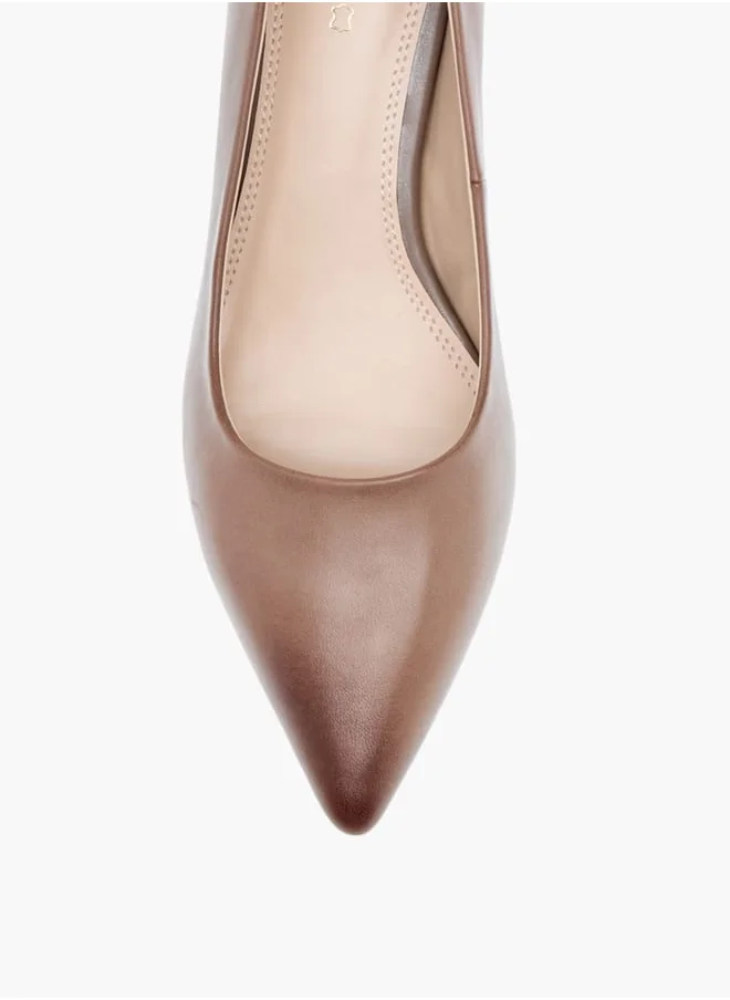 Celeste Womens Solid Slip-On Shoes With Kitten Heels