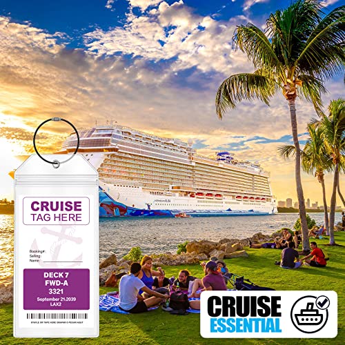 Maloun 6 Pack Clear Cruise Luggage Tags for Royal Caribbean and Celebrity, Carnival, MSC, Costa, NCL & Princess Cruise Ships, Must-Have Cruise Travel Essentials for 2026-2027 - Image 3