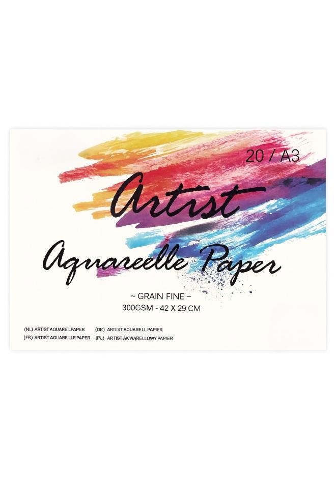 MARKQ Watercolor Paper Pad, A3 Sketchbook for Watercolour Painting Art Drawing Sketching Mixed Media, 300 gsm, 20 Sheets - Image 1