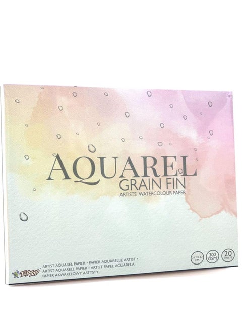 Watercolor Paper Pad, A3 Sketchbook for Watercolour Painting Art Drawing Sketching Mixed Media, 300 gsm, 20 Sheets