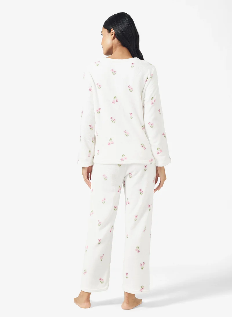 Ginger Cozy Fleece Top & Pant Set