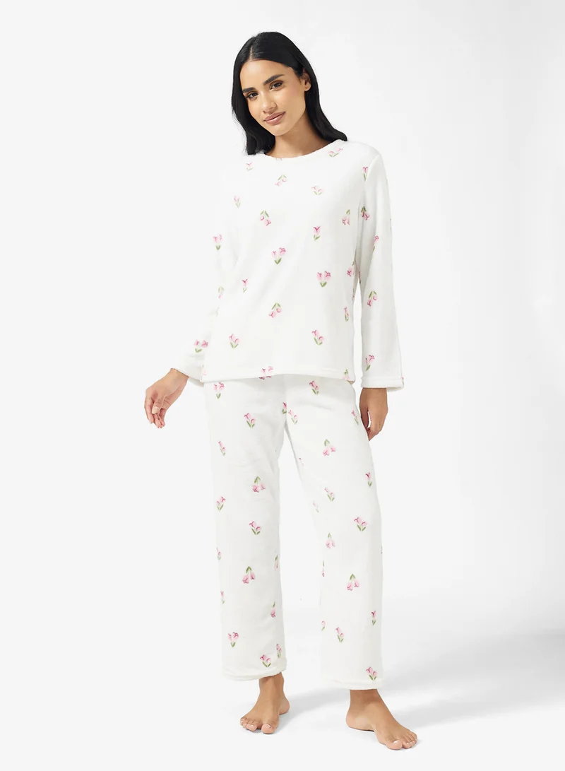 Ginger Cozy Fleece Top & Pant Set