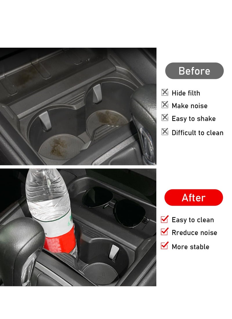 Generic Silicone Non-Slip Cup Holder Inserts for 2023 Mazda CX-50 Accessories, Black Color, Perfect Fit for Center Console  - Image 4